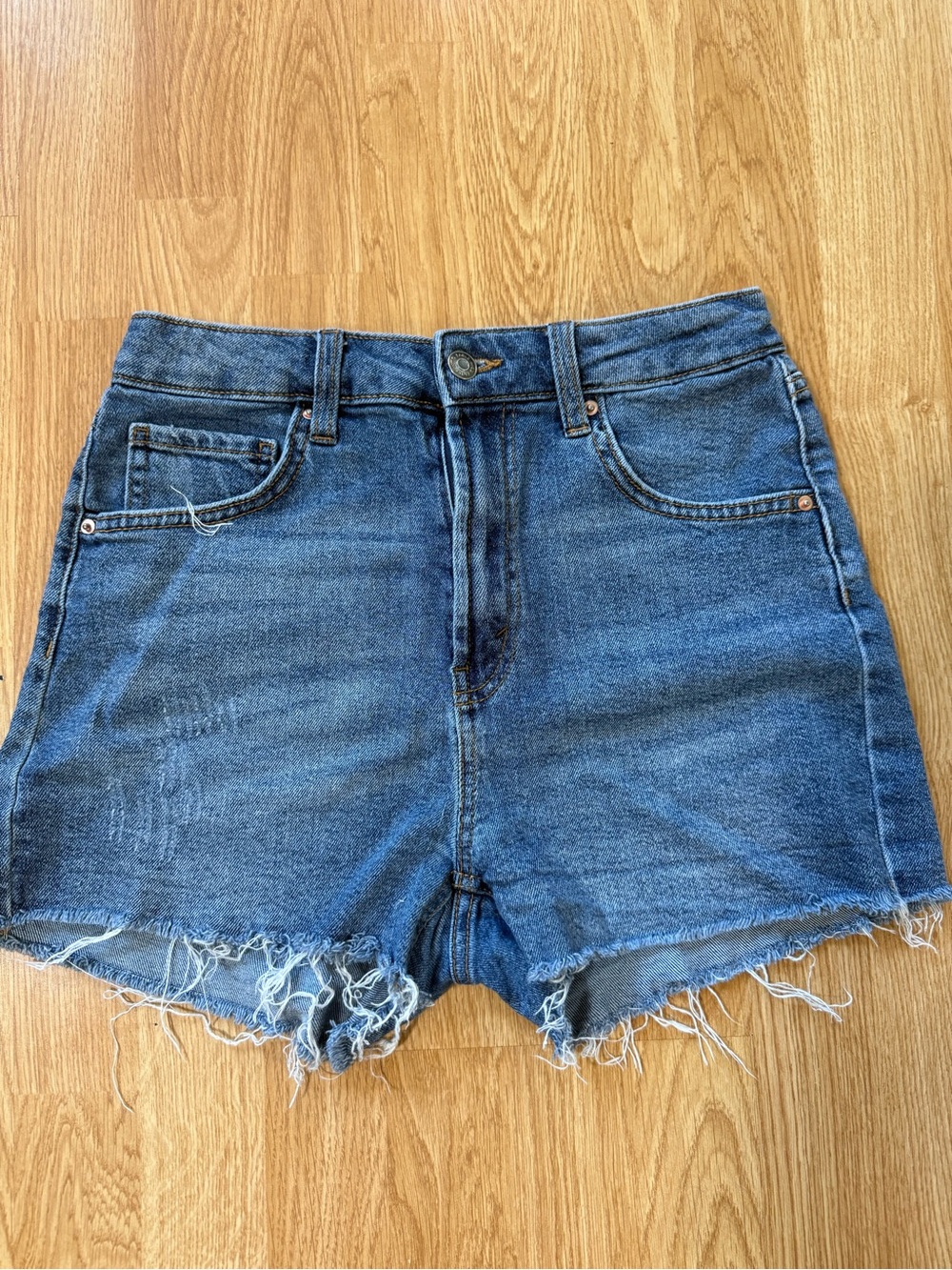 wild fable Distressed High-Rise Denim Shorts - Blue - Size 6